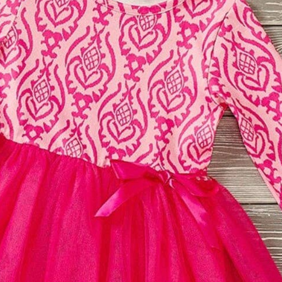 PETE + LUCY Pink Moroccan Long Sleeve Tulle Dress 2T NEW Toddler - Picture 5 of 7